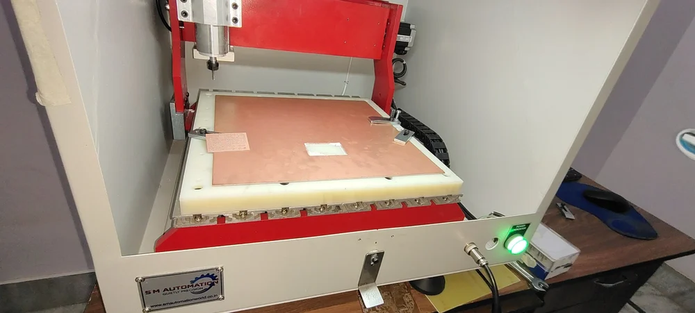 PCB Rapid Prototyping Machine - Precision Tooling Head & Components Close-up